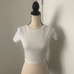 White crop top